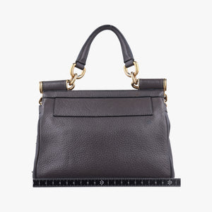 Vintage Dolce & Gabbana SICILY Dark Gray Leather shoulderbag | stylenewstar