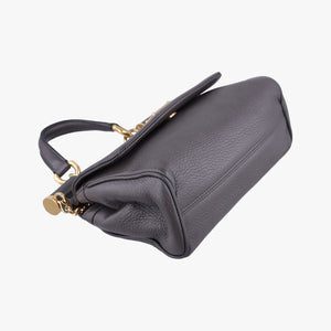 Vintage Dolce & Gabbana SICILY Dark Gray Leather shoulderbag | stylenewstar