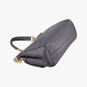 Vintage Dolce & Gabbana SICILY Dark Gray Leather shoulderbag | stylenewstar