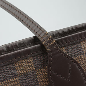 Pre-owned Louis Vuitton NEVERFULL MM EBENE Damier Canvas N51105 handbag | stylenewstar