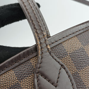 Pre-owned Louis Vuitton NEVERFULL MM EBENE Damier Canvas N51105 handbag | stylenewstar