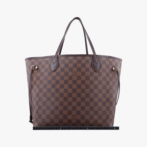 Pre-owned Louis Vuitton NEVERFULL MM EBENE Damier Canvas N51105 handbag | stylenewstar