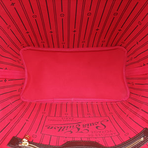 Pre-owned Louis Vuitton NEVERFULL MM EBENE Damier Canvas N51105 handbag | stylenewstar