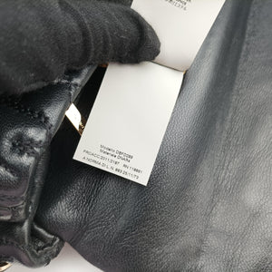 Vintage VERSACE Embossed Leather Talia Vanitas Black Leather handbag | stylenewstar