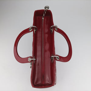 Vintage Christian Dior Lady Dior Red patent shoulderbag | stylenewstar