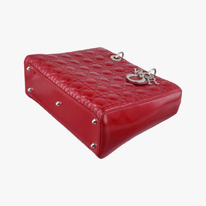 Vintage Christian Dior Lady Dior Red patent shoulderbag | stylenewstar