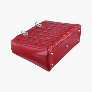 Vintage Christian Dior Lady Dior Red patent shoulderbag | stylenewstar