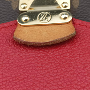 Vintage Louis Vuitton PALLAS Chain Brown×CERISE Monogram Canvas×calf leather M41201 shoulderbag | stylenewstar