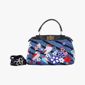 Pre-owned Fendi PEEKABOO Multicolour Canvas×Leather 8BN244 shoulderbag | stylenewstar