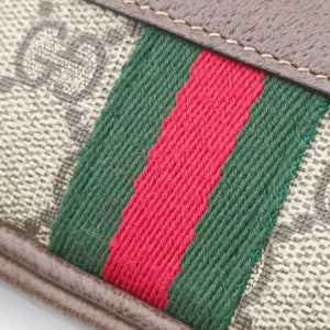 Pre-owned Gucci Ophidia beige×red×green PVC coated canvas 519308 bum bag/waist bag | stylenewstar