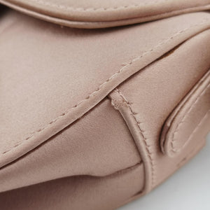 Pre-owned Christian Dior Saddle Pink silk handbag | stylenewstar