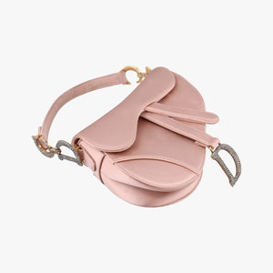 Pre-owned Christian Dior Saddle Pink silk handbag | stylenewstar