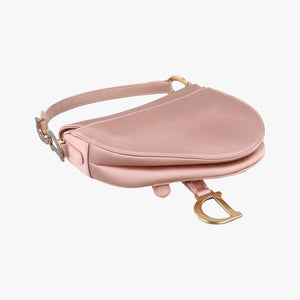 Pre-owned Christian Dior Saddle Pink silk handbag | stylenewstar