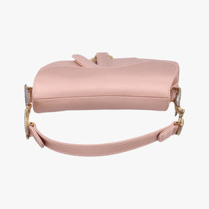 Pre-owned Christian Dior Saddle Pink silk handbag | stylenewstar