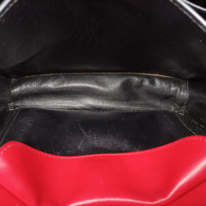 Pre-owned Prada Cahier Red x Black Leather 1BD045 shoulderbag | stylenewstar