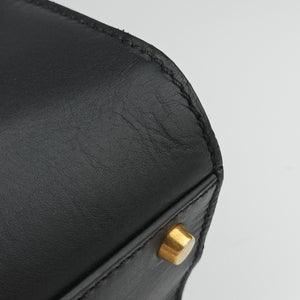 Pre-owned VERSACE medusa Black leather handbag | stylenewstar