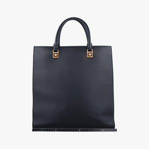 Pre-owned VERSACE medusa Black leather handbag | stylenewstar