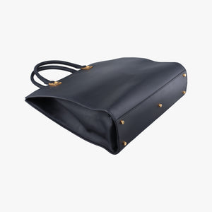 Pre-owned VERSACE medusa Black leather handbag | stylenewstar