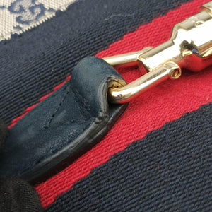 Pre-owned Gucci Jackie Flora Hobo beige×navy×red canvas x leather 277520 handbag | stylenewstar