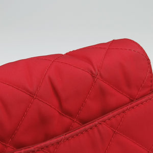 Pre-owned Prada Fuchsia Fabric Impuntu Flap Red nylon shoulderbag | stylenewstar