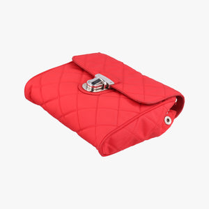 Pre-owned Prada Fuchsia Fabric Impuntu Flap Red nylon shoulderbag | stylenewstar