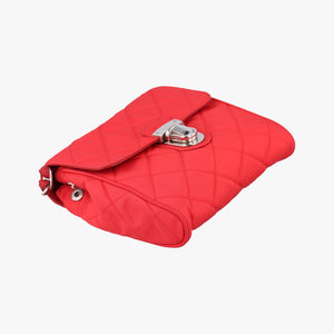 Pre-owned Prada Fuchsia Fabric Impuntu Flap Red nylon shoulderbag | stylenewstar