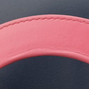 Pre-owned Christian Dior Diorissimo Navy x Pink Leather shoulderbag | stylenewstar