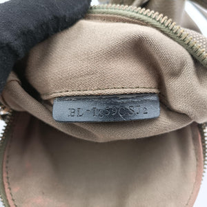 Secondhand Valentino Embroidered butterfly Green x Beige x Multicolor canvas backpack/rucksack | stylenewstar