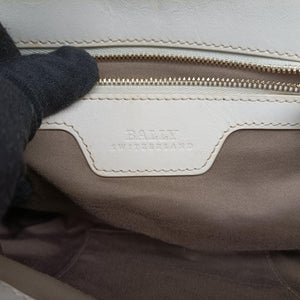 Pre-owned Bally Medium Boston Golf Black x White leather shoulderbag | stylenewstar