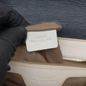 Pre-owned Bally Medium Boston Golf Black x White leather shoulderbag | stylenewstar