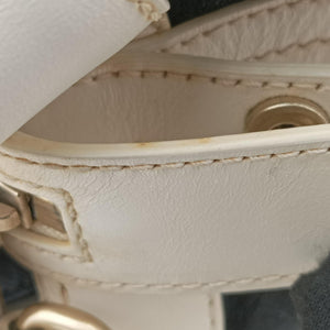 Pre-owned Bally Medium Boston Golf Black x White leather shoulderbag | stylenewstar