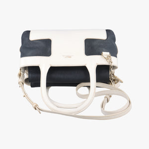 Pre-owned Bally Medium Boston Golf Black x White leather shoulderbag | stylenewstar