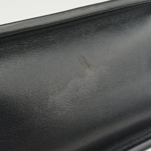 Pre-owned Fendi KAN I F Black Leather 8BT286 shoulderbag | stylenewstar