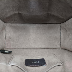 Pre-owned Fendi KAN I F Black Leather 8BT286 shoulderbag | stylenewstar