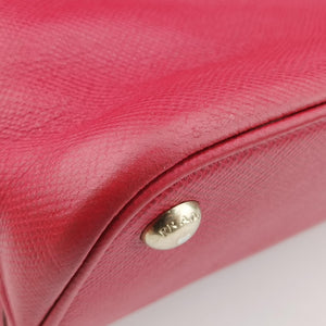 Vintage Prada Cuir Open Promenade Satchel Red SAFFIANO Leather BN2553 shoulderbag | stylenewstar