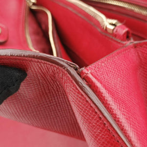 Vintage Prada Cuir Open Promenade Satchel Red SAFFIANO Leather BN2553 shoulderbag | stylenewstar