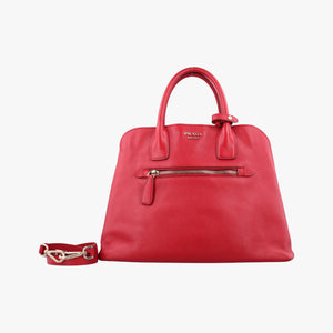 Vintage Prada Cuir Open Promenade Satchel Red SAFFIANO Leather BN2553 shoulderbag | stylenewstar