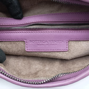 Pre-owned Bottega Veneta Intrecciato Purple lambskin shoulderbag | stylenewstar