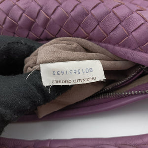 Pre-owned Bottega Veneta Intrecciato Purple lambskin shoulderbag | stylenewstar