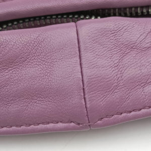 Pre-owned Bottega Veneta Intrecciato Purple lambskin shoulderbag | stylenewstar