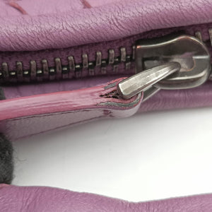 Pre-owned Bottega Veneta Intrecciato Purple lambskin shoulderbag | stylenewstar