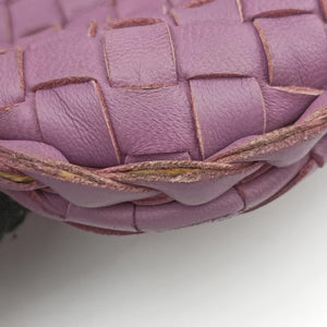 Pre-owned Bottega Veneta Intrecciato Purple lambskin shoulderbag | stylenewstar