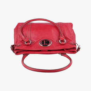 Pre-owned Christian Dior CD Logo Red Leather handbag | stylenewstar