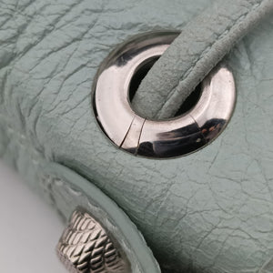 Pre-owned Balenciaga Mini Pompon Light Green lambskin shoulderbag | stylenewstar