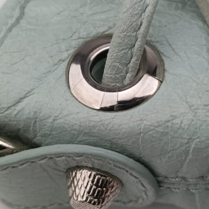 Pre-owned Balenciaga Mini Pompon Light Green lambskin shoulderbag | stylenewstar