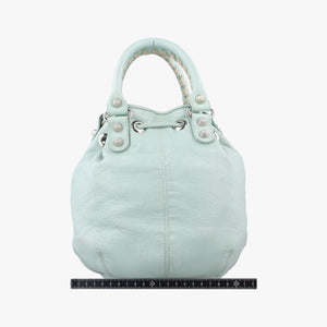 Pre-owned Balenciaga Mini Pompon Light Green lambskin shoulderbag | stylenewstar