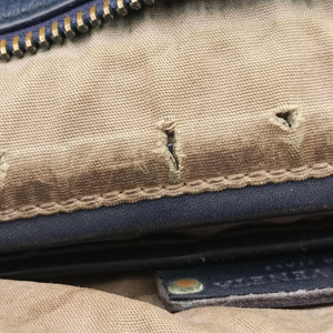 Pre-owned Bottega Veneta Intrecciato Navy lambskin shoulderbag | stylenewstar