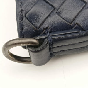 Pre-owned Bottega Veneta Intrecciato Navy lambskin shoulderbag | stylenewstar