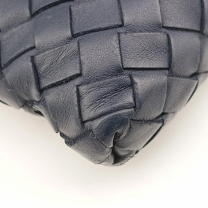 Pre-owned Bottega Veneta Intrecciato Navy lambskin shoulderbag | stylenewstar