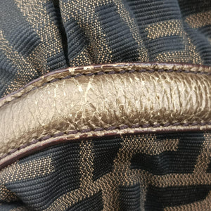 Pre-owned Fendi Zucca Print Brown canvas 8BH186 handbag | stylenewstar